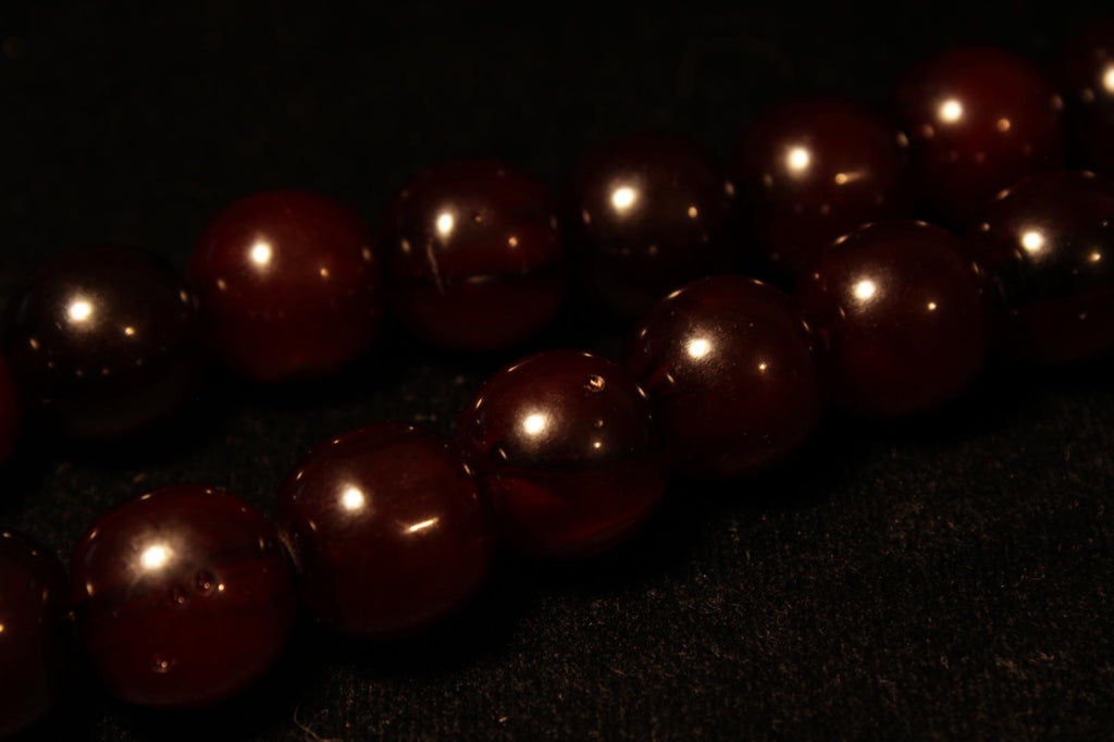 Kahverengi Sıkma Kehribar 17mm Küre Kesim Efe Tesbih