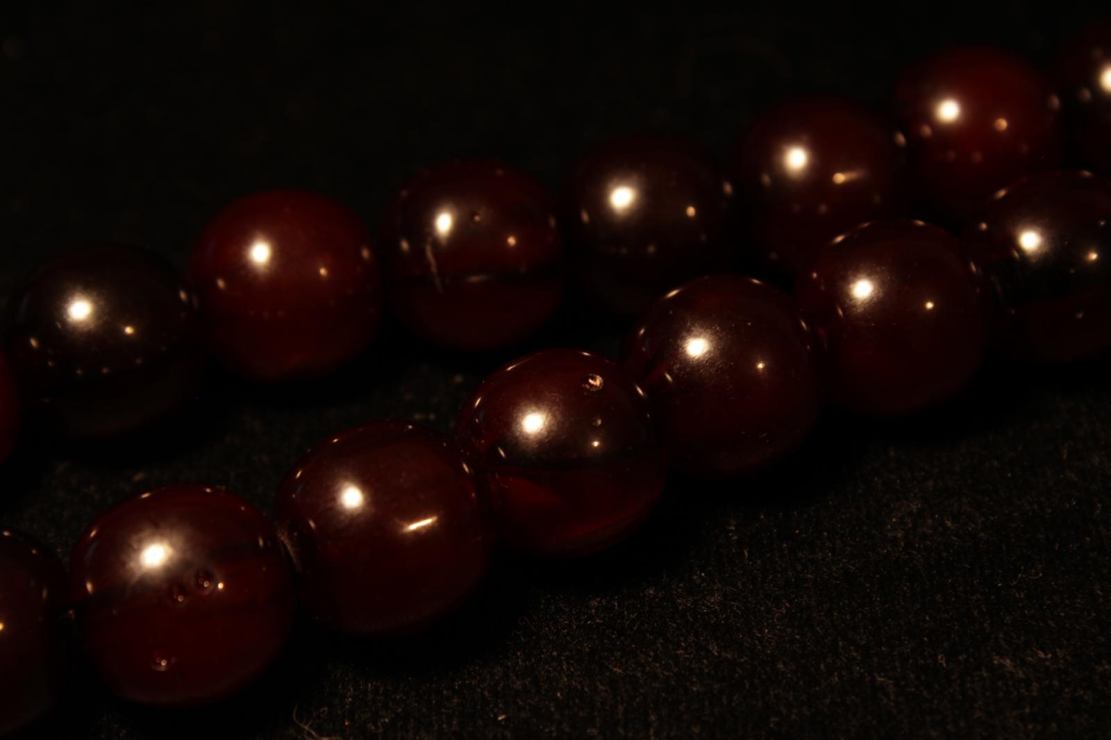 Kahverengi Sıkma Kehribar 17mm Küre Kesim Efe Tesbih