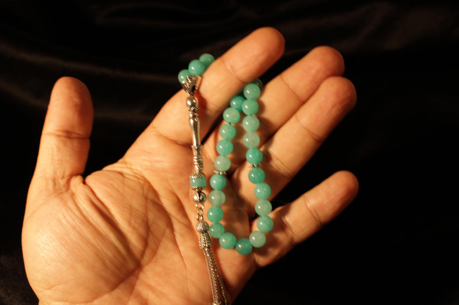 Larimar Ceyt Kuvars Taşı 8mm Küre Kesim Tesbih
