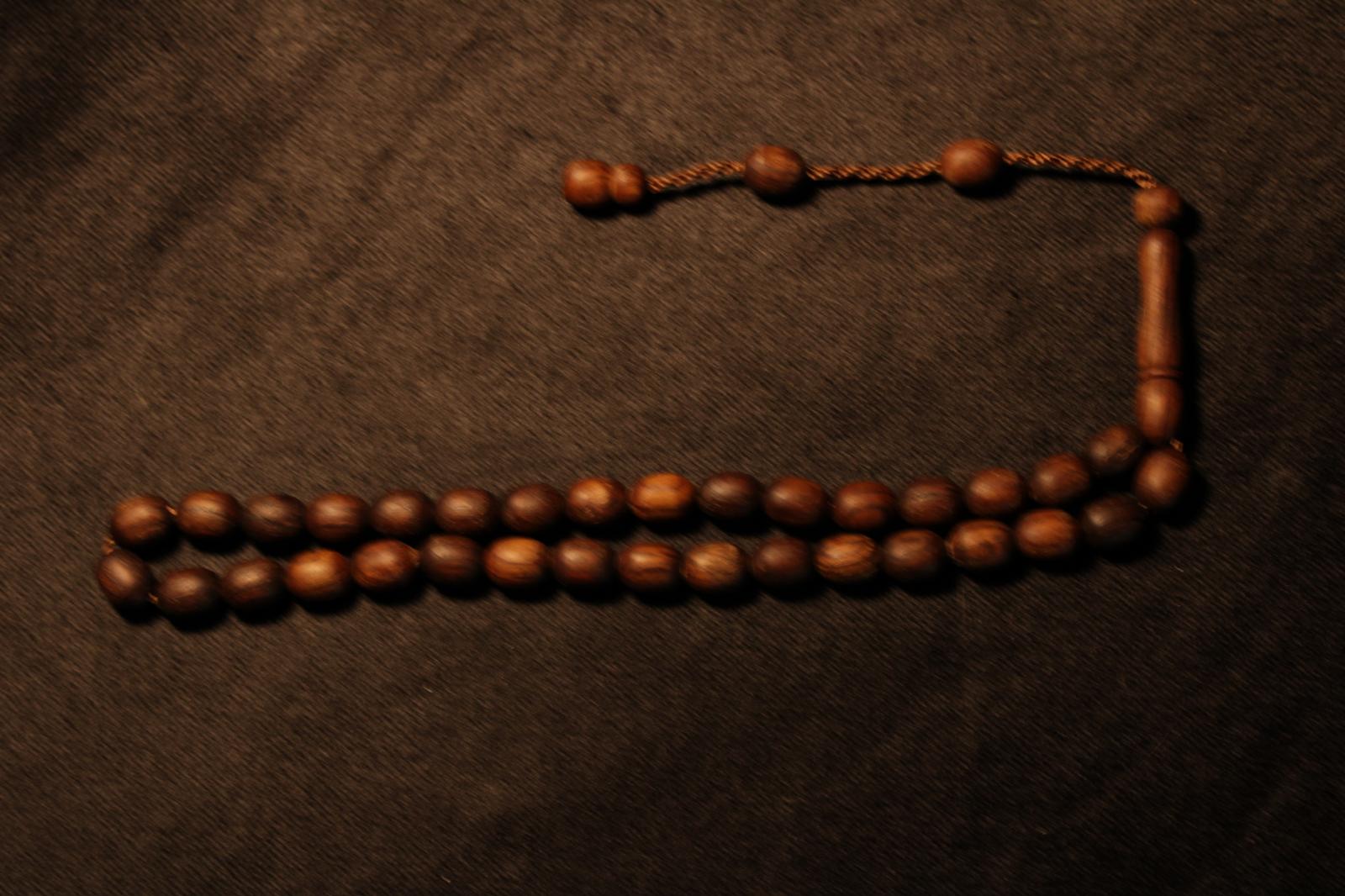Doğal Kuka Ağaç Arpa Kesim Tesbih