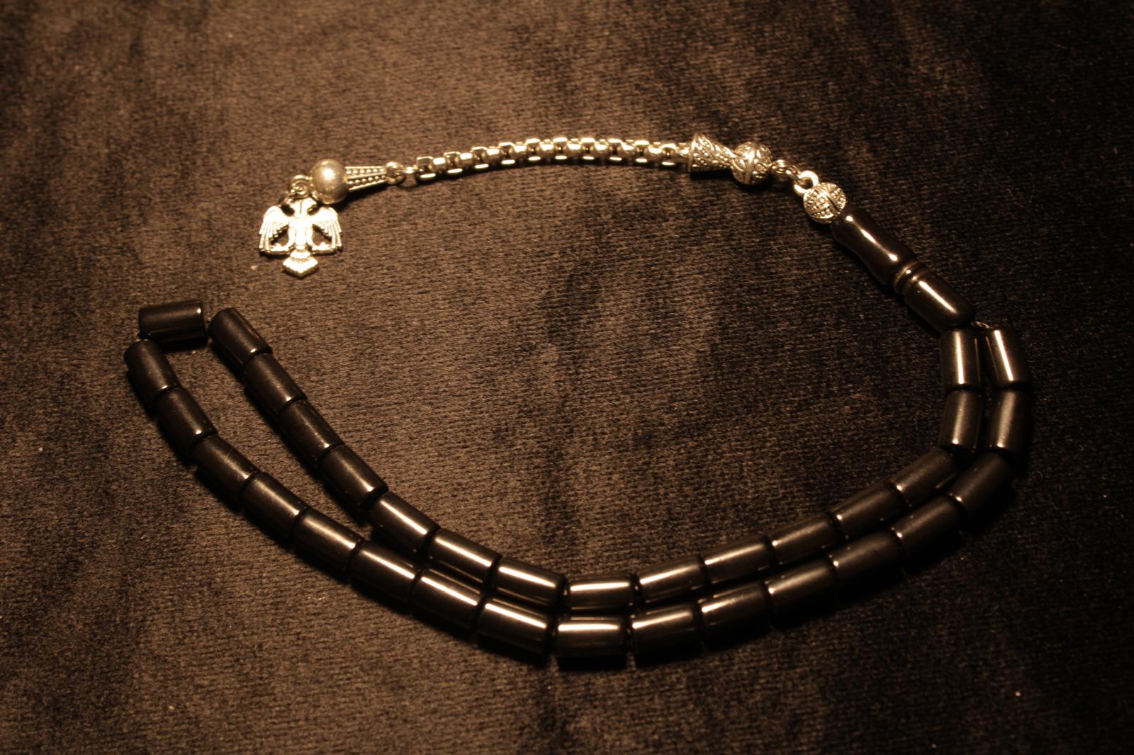Oltu Taşı 7x10mm Kesme Kesim Tesbih