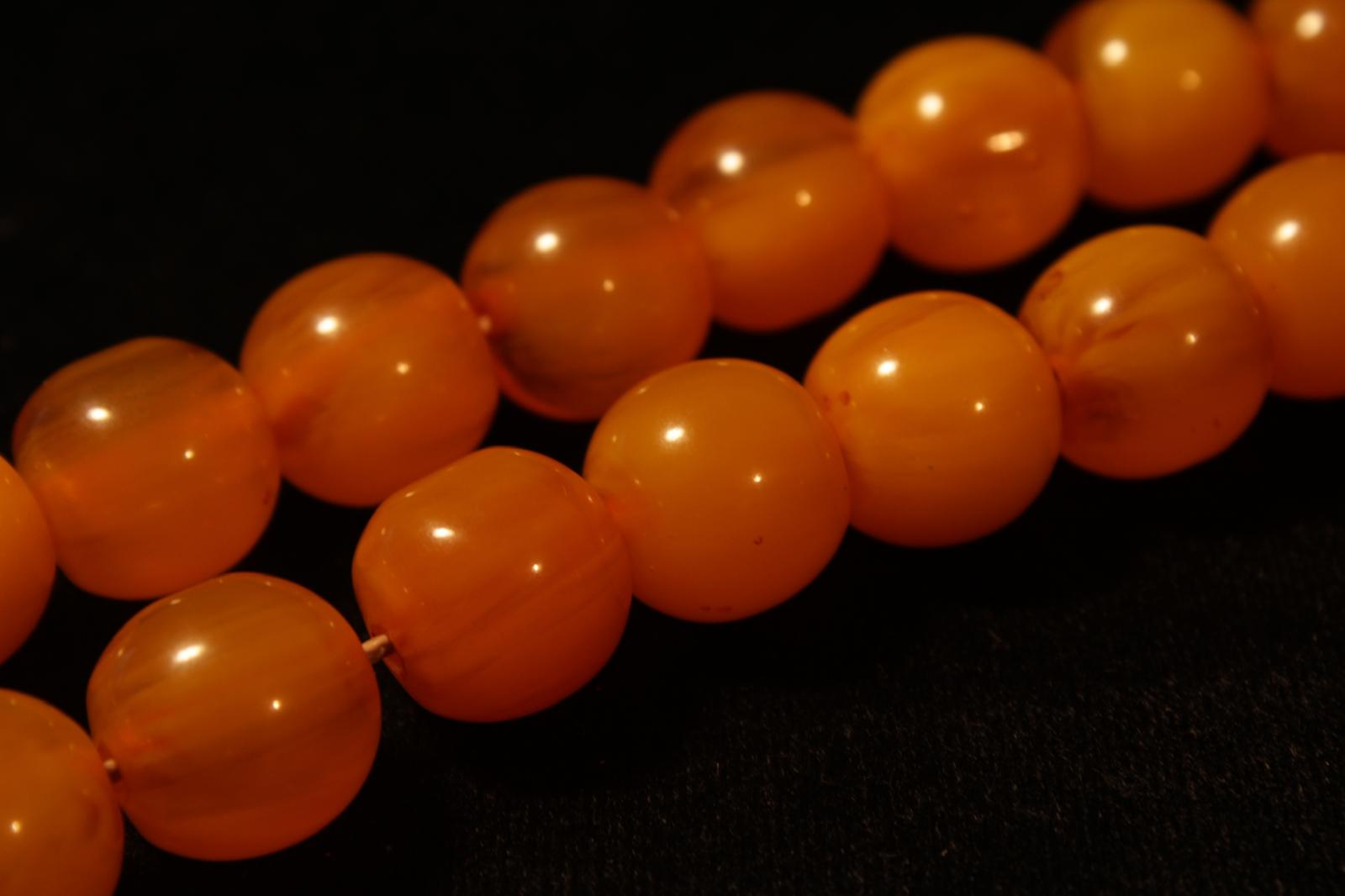 Sarı Sıkma Kehribar 17mm Küre Kesim Efe Tesbih